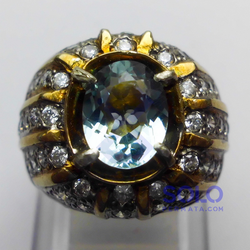 Cincin Pria Aquamarine